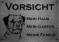 Preview: Hundeschild Border Terrier VORSICHT Mein Haus mein Garten meine Familie